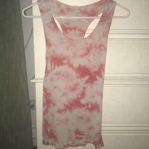 Pink Calvin Klein tye dye tank top